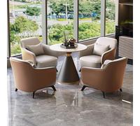 KIBONCY Office Reception Sofa Chair, Negotiation Table and Chair Set, Balcony Leisure Home Office(A,80CM)