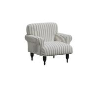 KIBONCY Oversized Accent Chair, Linen Fabric, Mid-Century Modern Armchair with Solid Wood Legs, for Living Room, Bedroom(A)