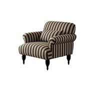 KIBONCY Oversized Accent Chair, Linen Fabric, Mid-Century Modern Armchair with Solid Wood Legs, for Living Room, Bedroom(C)
