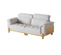 KIBONCY Oversized Accent Chair, Upholstered Armchair with Solid Wood Legs Curved handrail, Single Sofa for Living Room, Bedroom(2.2m)