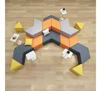 KIBONCY Pacchetto creativo di divani triangolari for il tempo libero for istituti formazione, banchi reception aziendali, sale riunioni, sale, zone di negoziazione e reparti vendite(D)