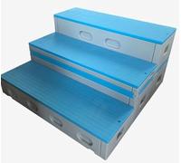 KIBONCY Palco for coro mobile pieghevole in plastica PE con struttura in legno, palco a tre strati for aula di musica(D)