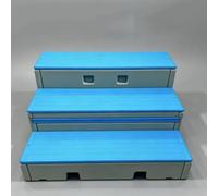 KIBONCY Palco montante for coro in plastica a 3 livelli, gradini della piattaforma di canto multifunzionale telescopica pieghevole mobile(F)