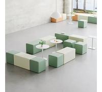 KIBONCY Panca Componibile Moderna In Pelle PU A Forma Di L, Set Modulare Di Divani For Sala D'attesa, Divano A Blocchi Convertibile For Ufficio, Ingresso, Aula(C)