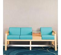 KIBONCY Panca Da Biliardo Di Lunghezza Personalizzata Con Tavolo In Vetro Temperato E Portastecche - Struttura In Legno Massello Da 1,5 A 3,0 M, Cuscino Ispessito(Blue,3people)