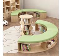 KIBONCY Panche for Divani Semicircolari, Divani Ad Angolo for Lettura Ad Angolo, Posti A Sedere Modulari Flessibili Adatti for biblioteche, Sale con Libri Illustrati(2.4m)