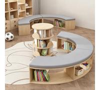 KIBONCY Panche for Divani Semicircolari, Divani Ad Angolo for Lettura Ad Angolo, Posti A Sedere Modulari Flessibili Adatti for biblioteche, Sale con Libri Illustrati(2.5m)