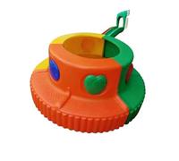 KIBONCY Panchina circolare per alberi per bambini, seduta in plastica per asili e giardini pubblici(180 * 80cm)
