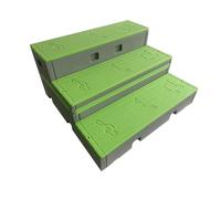 KIBONCY Pedana for coro modulare a 3 livelli, rialzo for palco convertibile in HDPE for carichi pesanti con contenitore, sgabello multiuso, 3 colori(A)