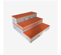 KIBONCY Piattaforma con gradini convertibile modulare a 3 livelli, rialzo for palco for carichi pesanti in HDPE con ruote, sgabello multiuso, multicolore(D)