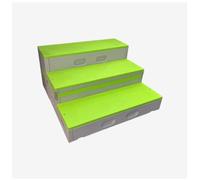 KIBONCY Piattaforma con gradini convertibile modulare a 3 livelli, rialzo for palco for carichi pesanti in HDPE con ruote, sgabello multiuso, multicolore(E)