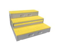 KIBONCY Piattaforma con gradini convertibile modulare a 3 livelli, rialzo for palco for carichi pesanti in HDPE con ruote, sgabello multiuso, multicolore(B)