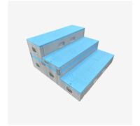 KIBONCY Piattaforma con gradini convertibile modulare a 3 livelli, rialzo for palco for carichi pesanti in HDPE con ruote, sgabello multiuso, multicolore(G)