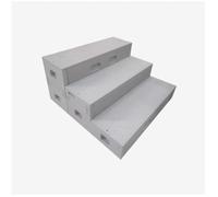 KIBONCY Piattaforma con gradini convertibile modulare a 3 livelli, rialzo for palco for carichi pesanti in HDPE con ruote, sgabello multiuso, multicolore(C)