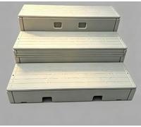 KIBONCY Piattaforma for coro in plastica PE a tre livelli pieghevole mobile e pieghevole for aule di musica scolastica(M)
