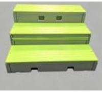 KIBONCY Piattaforma for coro in plastica PE a tre livelli pieghevole mobile e pieghevole for aule di musica scolastica(I)