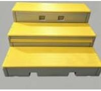 KIBONCY Piattaforma for coro in plastica PE a tre livelli pieghevole mobile e pieghevole for aule di musica scolastica(K)
