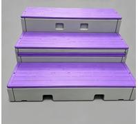 KIBONCY Piattaforma for coro in plastica PE a tre livelli pieghevole mobile e pieghevole for aule di musica scolastica(B)