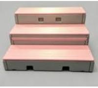 KIBONCY Piattaforma for coro in plastica PE a tre livelli pieghevole mobile e pieghevole for aule di musica scolastica(G)
