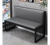 KIBONCY Piccolo Divano in Pelle per Ufficio, Panca per Sala d'Attesa per 2 Persone, Divano a Due Posti Moderno di metà Secolo(Gray A,140 * 50CM)