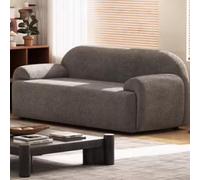 KIBONCY Piccolo divano moderno a due posti, divano a due posti imbottito in tessuto della metà del secolo, divani a due posti, mobili for piccoli spazi, soggiorno, studio(Gray,155x72x70cm)