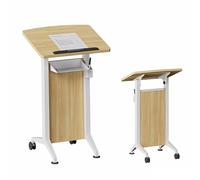 KIBONCY Podio con ruote, scrivania for laptop, scrivania for laptop, podio mobile, leggio portatile for casa, ufficio e aula(A)