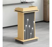 KIBONCY Podio in Legno con Luce, leggio Illuminato for Sala conferenze, pulpito parlante Illuminato a LED for Cerimonie Nuziali, banco Reception dell'hotel(B)