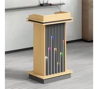 KIBONCY Podio in Legno con Luce, leggio Illuminato for Sala conferenze, pulpito parlante Illuminato a LED for Cerimonie Nuziali, banco Reception dell'hotel Drawer)