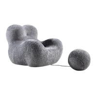 KIBONCY Poltrona a sacco, poltrona casual color crema abbracciata dalla mamma riccia del designer for balcone, soggiorno, sedia singola(6,107 * 92 * 87CM)