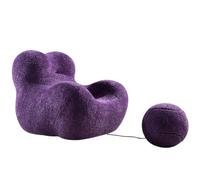 KIBONCY Poltrona a sacco, poltrona casual color crema abbracciata dalla mamma riccia del designer for balcone, soggiorno, sedia singola(10,107 * 92 * 87CM)