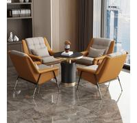 KIBONCY Poltrona Da Divano In Stile Italiano Con Struttura In Metallo Ad Alta Resistenza E Piano In Pietra - For Hall Di Hotel, Clinica Odontoiatrica, Reception, Lounge E Riunioni Di Lavoro(B)