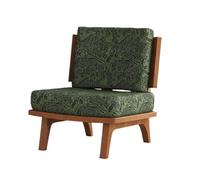 KIBONCY Poltrona Da Divano Singola Vintage Francese Con Tavolo In Roccia Nera, Tessuto Retrò E Gambe In Legno Di Frassino For La Reception Del Bar Bistrot(Natural,A)