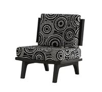 KIBONCY Poltrona Da Divano Singola Vintage Francese Con Tavolo In Roccia Nera, Tessuto Retrò E Gambe In Legno Di Frassino For La Reception Del Bar Bistrot(Black,D)