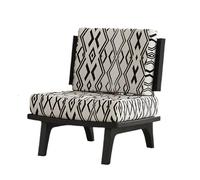 KIBONCY Poltrona Da Divano Singola Vintage Francese Con Tavolo In Roccia Nera, Tessuto Retrò E Gambe In Legno Di Frassino For La Reception Del Bar Bistrot(Black,B)