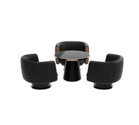 KIBONCY Poltrona da ufficio moderna e minimalista for riunioni e trattative, sedia da reception for lounge business for hotel in stile designer(Table with three chairs)