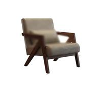 KIBONCY Poltrona In Legno Massello Con Cuscino Ergonomico, Poltrona Imbottita In Resistente Pelle Cerata, Ideale For Il Soggiorno E La Sala Da Pranzo Del Bar(B)
