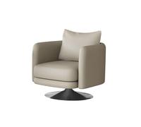 KIBONCY Poltrona Moderna Girevole Con Base In Acciaio Inossidabile E Pelle Nappa For La Hall Dell'hotel, L'ufficio, La Reception, La Sala D'attesa Del Bar(F)