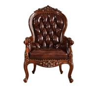 KIBONCY Poltrona Sedie da scrivania for casa e ufficio con supporto lombare e divani. Lussuosa reception laterale in pelle, struttura in legno massello(A)