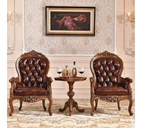 KIBONCY Poltrona Sedie da scrivania for casa e ufficio con supporto lombare e divani. Lussuosa reception laterale in pelle, struttura in legno massello(C)