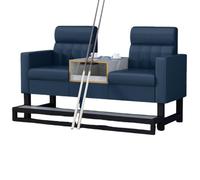 KIBONCY Pool Hall Seating Sofa, Heavy-Duty Lounge Couch with Ergonomic Lumbar Support, Breathable PU Leather Surface & High-Resilience Sponge(E)