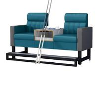 KIBONCY Pool Hall Seating Sofa, Heavy-Duty Lounge Couch with Ergonomic Lumbar Support, Breathable PU Leather Surface & High-Resilience Sponge(G)