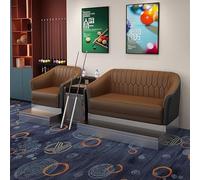 KIBONCY Pool Hall Spectator Booth Sofa, High Elastic Sponge Padded Billiard Watching Chair Durable Leather Lounge Furniture for Indoor Competition Room(H)