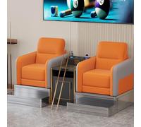 KIBONCY Pool Hall Spectator Chairs & Billiard Room Sofas, Modern Billiard Spectator Chair Set with Side Table, Comfortable Lounge Seating(A)
