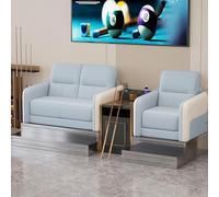 KIBONCY Pool Hall Spectator Chairs & Billiard Room Sofas, Modern Billiard Spectator Chair Set with Side Table, Comfortable Lounge Seating(H)
