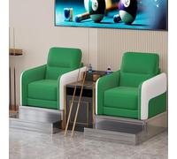KIBONCY Pool Hall Spectator Chairs & Billiard Room Sofas, Modern Billiard Spectator Chair Set with Side Table, Comfortable Lounge Seating(C)