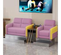 KIBONCY Pool Hall Spectator Chairs & Billiard Room Sofas, Modern Billiard Spectator Chair Set with Side Table, Comfortable Lounge Seating(D)
