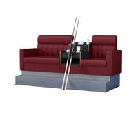 KIBONCY Professional Billiard Room Seating Set, Ergonomic Backrest Sofa Chair with Drink Holder, Heavy-Duty PU Leather Spectator Couch for Pool Hall(I)