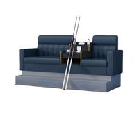 KIBONCY Professional Billiard Room Seating Set, Ergonomic Backrest Sofa Chair with Drink Holder, Heavy-Duty PU Leather Spectator Couch for Pool Hall(D)