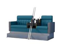 KIBONCY Professional Billiard Room Seating Set, Ergonomic Backrest Sofa Chair with Drink Holder, Heavy-Duty PU Leather Spectator Couch for Pool Hall(H)