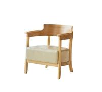 KIBONCY Renovation House Floor Chair Leather Sofa Armchair Single Discuss Comfy Upholstered Arm Chairs for Living Room Bedroom Reading(3)